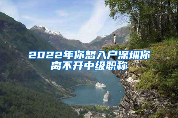 2022年你想入户深圳你离不开中级职称