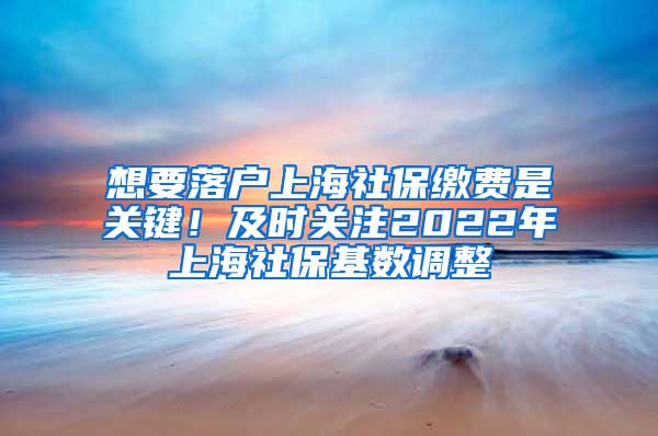 想要落户上海社保缴费是关键！及时关注2022年上海社保基数调整