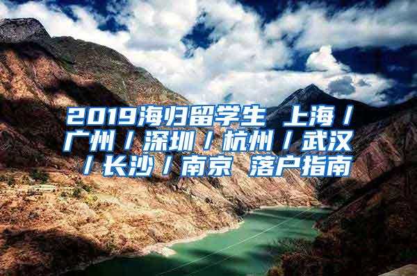 2019海归留学生 上海／广州／深圳／杭州／武汉／长沙／南京 落户指南