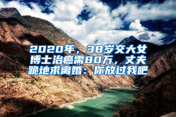 2020年，38岁交大女博士治癌需80万，丈夫跪地求离婚：你放过我吧