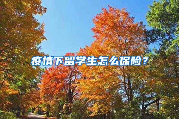 疫情下留学生怎么保险？