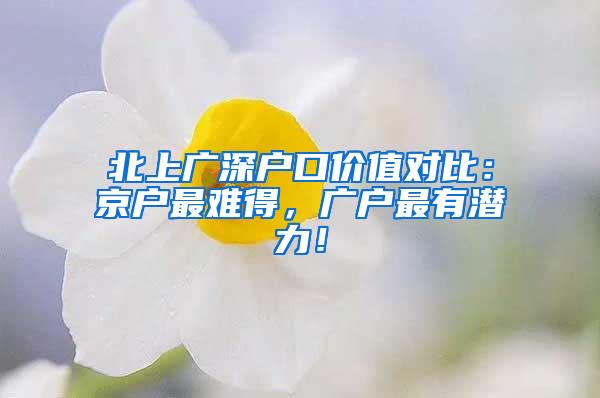 北上广深户口价值对比：京户最难得，广户最有潜力！