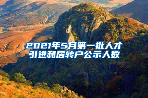 2021年5月第一批人才引进和居转户公示人数