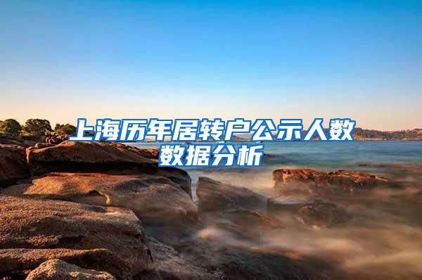 上海历年居转户公示人数数据分析