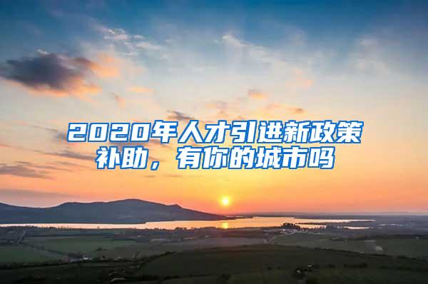 2020年人才引进新政策补助，有你的城市吗