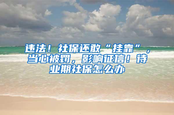 违法！社保还敢“挂靠”，当心被罚，影响征信！待业期社保怎么办