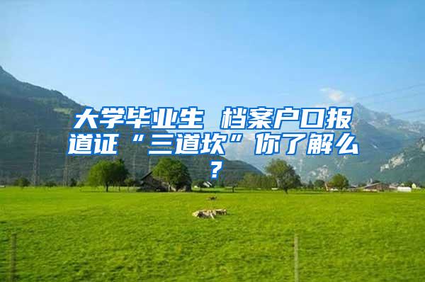 大学毕业生 档案户口报道证“三道坎”你了解么？