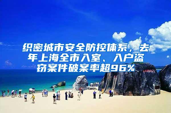 织密城市安全防控体系，去年上海全市入室、入户盗窃案件破案率超96%