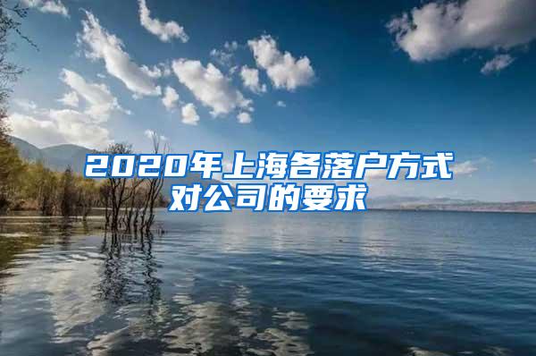 2020年上海各落户方式对公司的要求