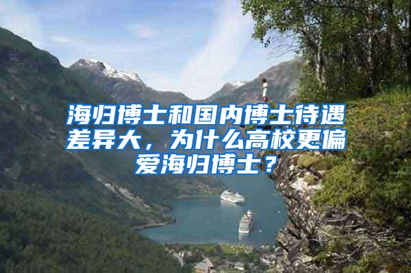 海归博士和国内博士待遇差异大，为什么高校更偏爱海归博士？