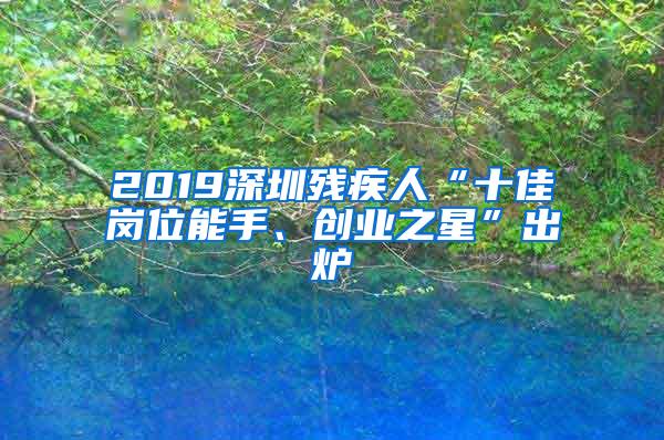 2019深圳残疾人“十佳岗位能手、创业之星”出炉