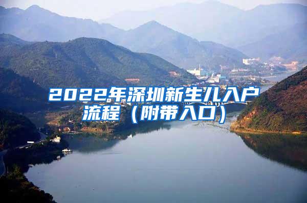 2022年深圳新生儿入户流程（附带入口）