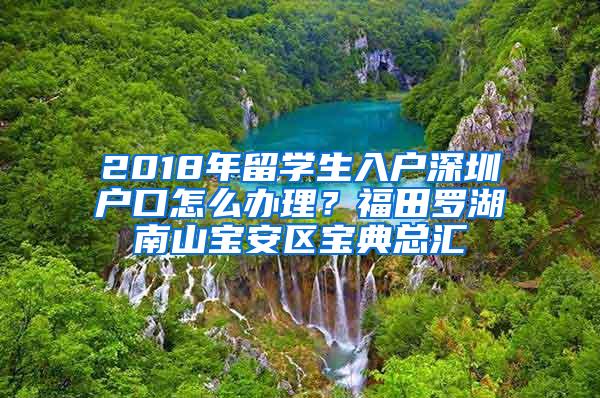 2018年留学生入户深圳户口怎么办理？福田罗湖南山宝安区宝典总汇