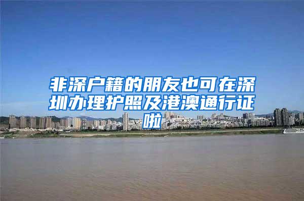 非深户籍的朋友也可在深圳办理护照及港澳通行证啦