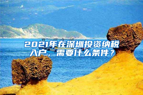 2021年在深圳投资纳税入户，需要什么条件？