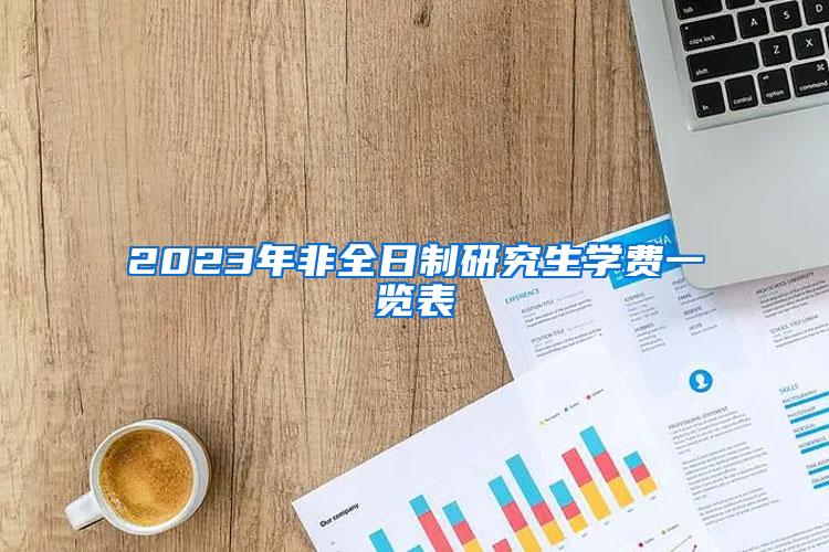 2023年非全日制研究生学费一览表