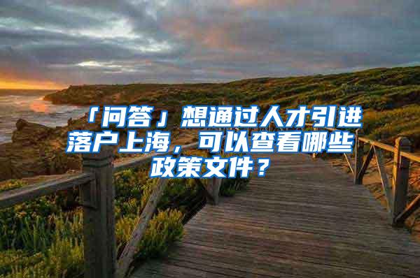 「问答」想通过人才引进落户上海，可以查看哪些政策文件？