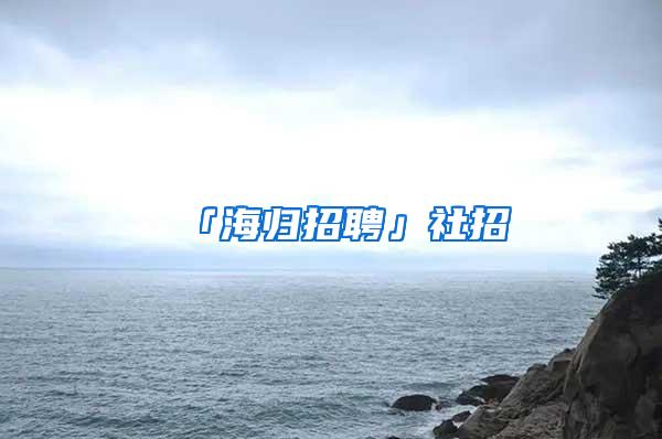 「海归招聘」社招