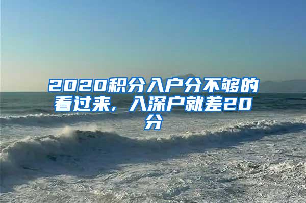 2020积分入户分不够的看过来, 入深户就差20分