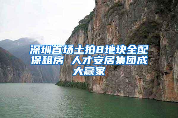 深圳首场土拍8地块全配保租房 人才安居集团成大赢家