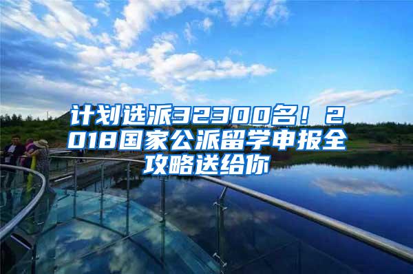 计划选派32300名！2018国家公派留学申报全攻略送给你