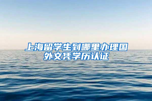 上海留学生到哪里办理国外文凭学历认证