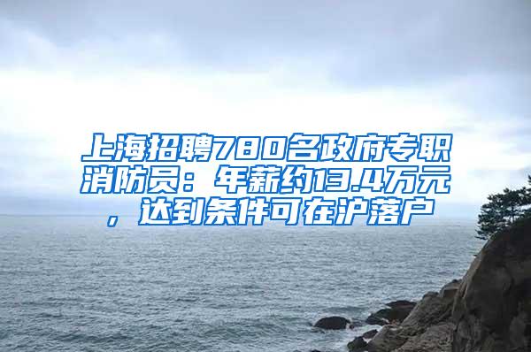 上海招聘780名政府专职消防员：年薪约13.4万元，达到条件可在沪落户