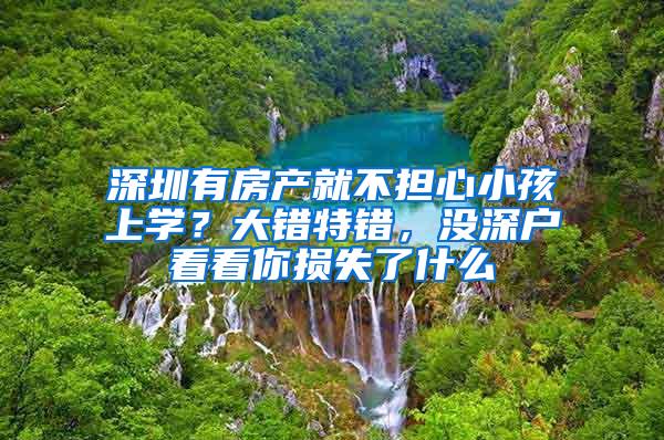 深圳有房产就不担心小孩上学？大错特错，没深户看看你损失了什么