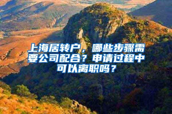 上海居转户，哪些步骤需要公司配合？申请过程中可以离职吗？