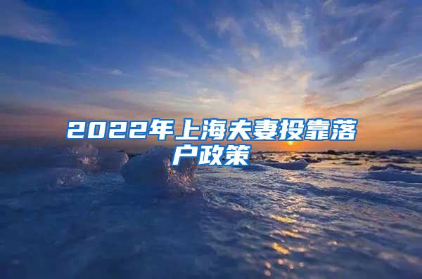 2022年上海夫妻投靠落户政策