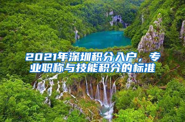 2021年深圳积分入户，专业职称与技能积分的标准