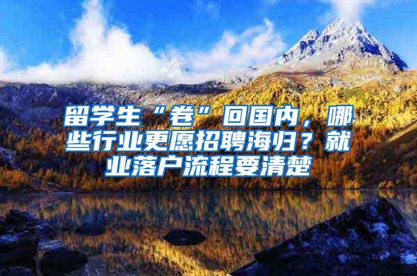 留学生“卷”回国内，哪些行业更愿招聘海归？就业落户流程要清楚