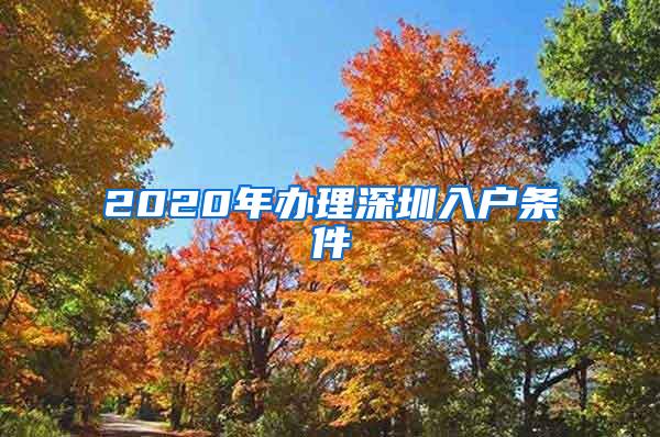 2020年办理深圳入户条件