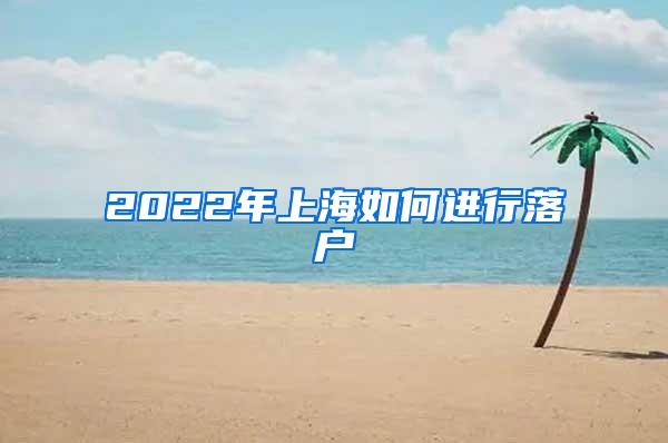 2022年上海如何进行落户