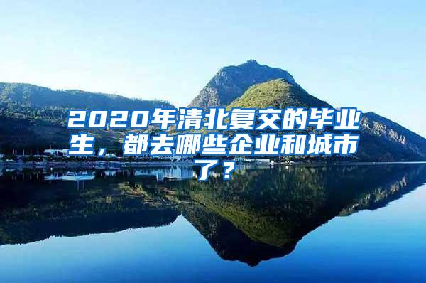 2020年清北复交的毕业生，都去哪些企业和城市了？