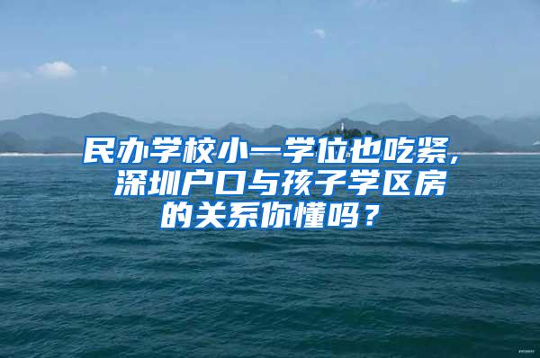 民办学校小一学位也吃紧, 深圳户口与孩子学区房的关系你懂吗？