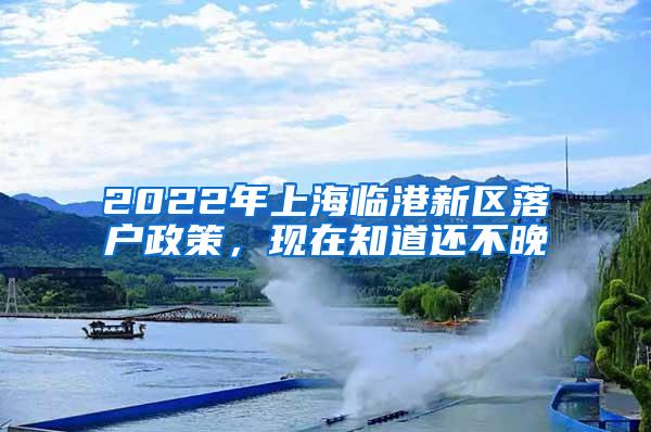 2022年上海临港新区落户政策，现在知道还不晚