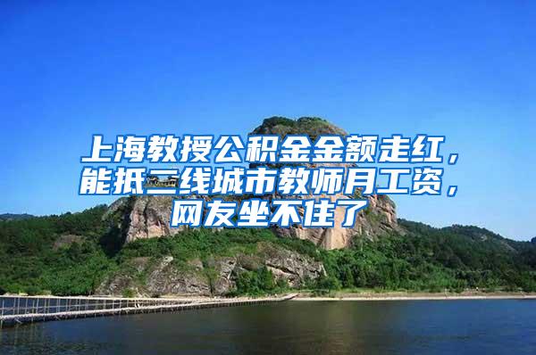 上海教授公积金金额走红，能抵二线城市教师月工资，网友坐不住了