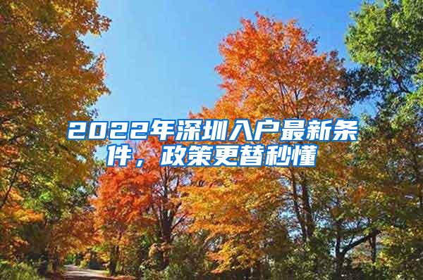 2022年深圳入户最新条件，政策更替秒懂