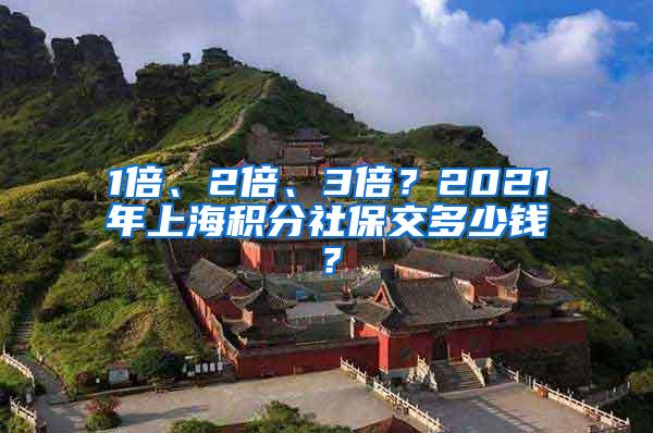 1倍、2倍、3倍？2021年上海积分社保交多少钱？