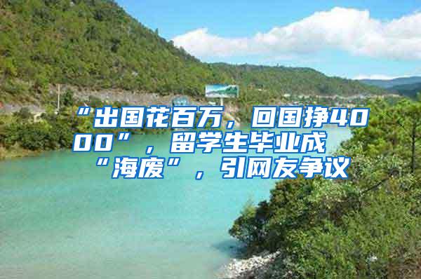 “出国花百万，回国挣4000”，留学生毕业成“海废”，引网友争议