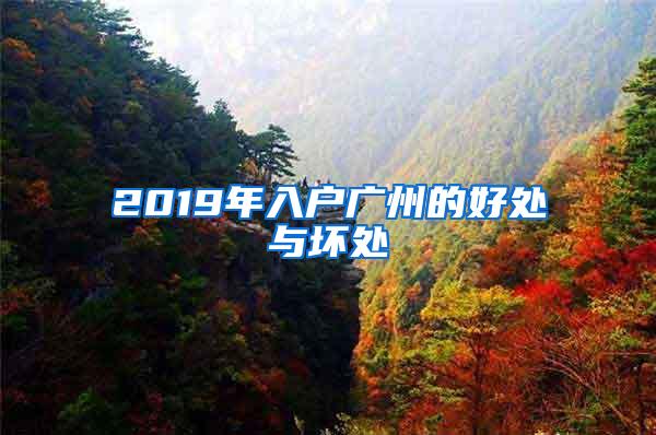 2019年入户广州的好处与坏处