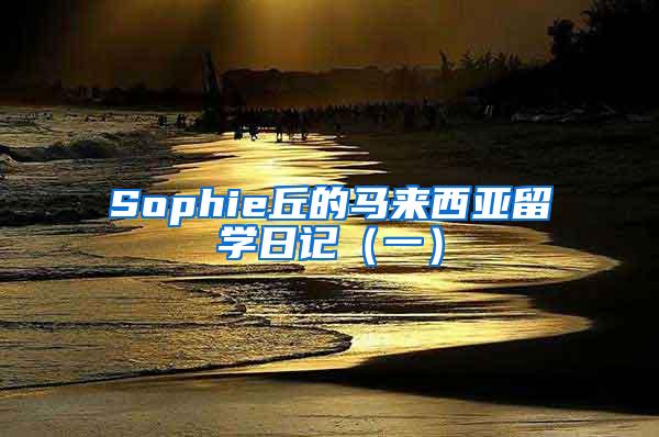 Sophie丘的马来西亚留学日记（一）