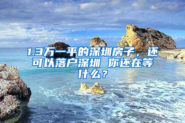 1.3万一平的深圳房子，还可以落户深圳 你还在等什么？