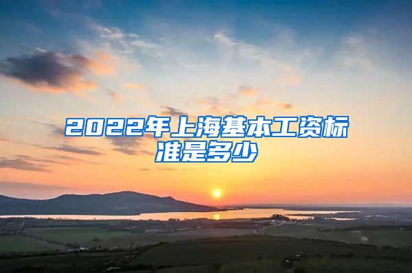 2022年上海基本工资标准是多少