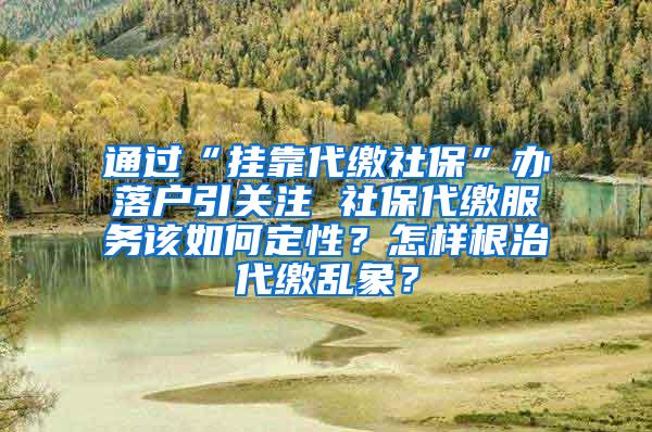 通过“挂靠代缴社保”办落户引关注 社保代缴服务该如何定性？怎样根治代缴乱象？