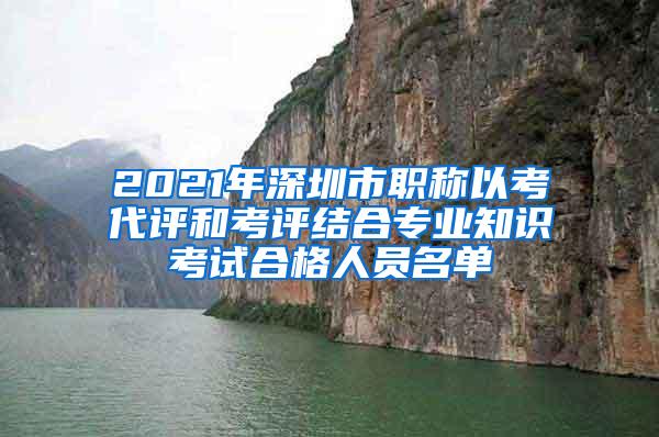 2021年深圳市职称以考代评和考评结合专业知识考试合格人员名单