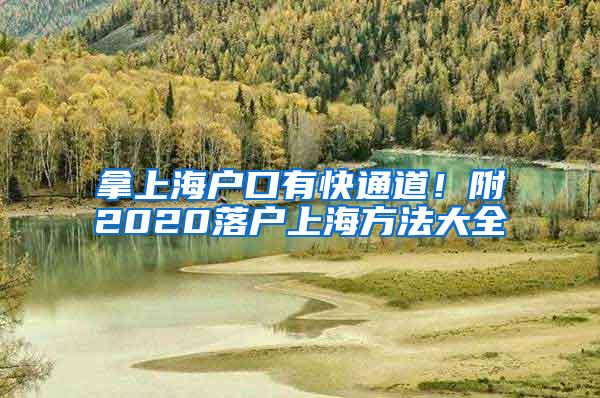 拿上海户口有快通道！附2020落户上海方法大全