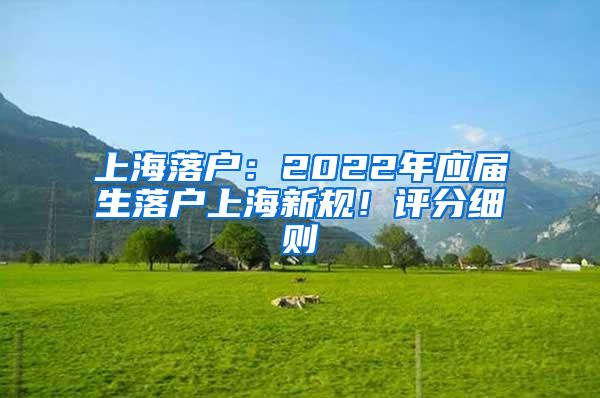 上海落户：2022年应届生落户上海新规！评分细则