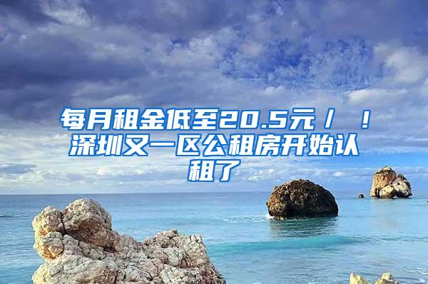 每月租金低至20.5元／㎡！深圳又一区公租房开始认租了